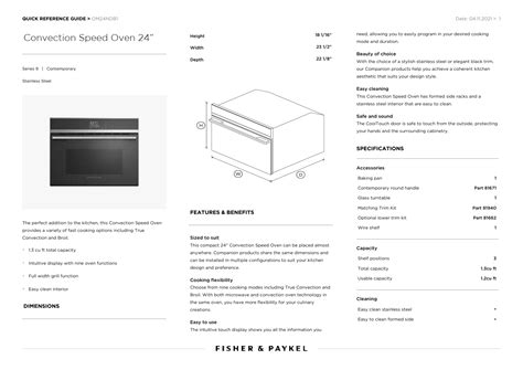 fisher paykel oven manual|OM24NDB1 .